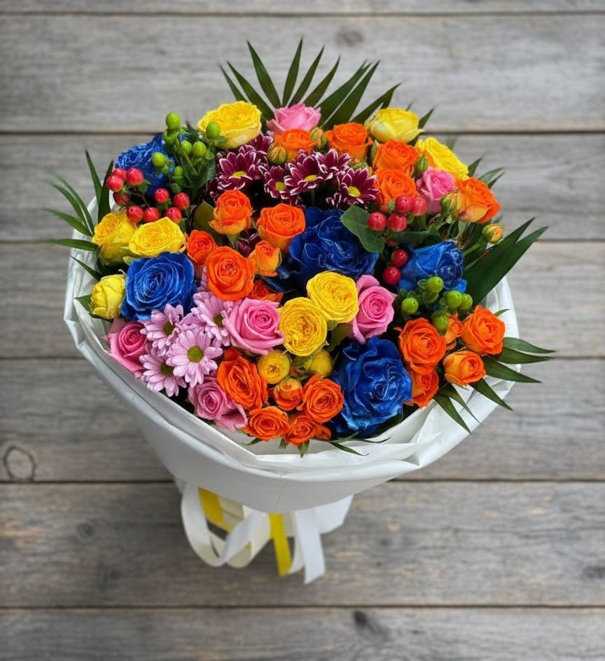 Букет цветов из: Розы и Хризантемы в Невьянске