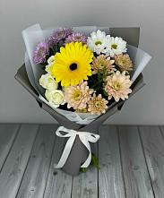 Букет цветов из:  Розы, Герберы и Хризантемы #REPLACE_PRED# Невьянске