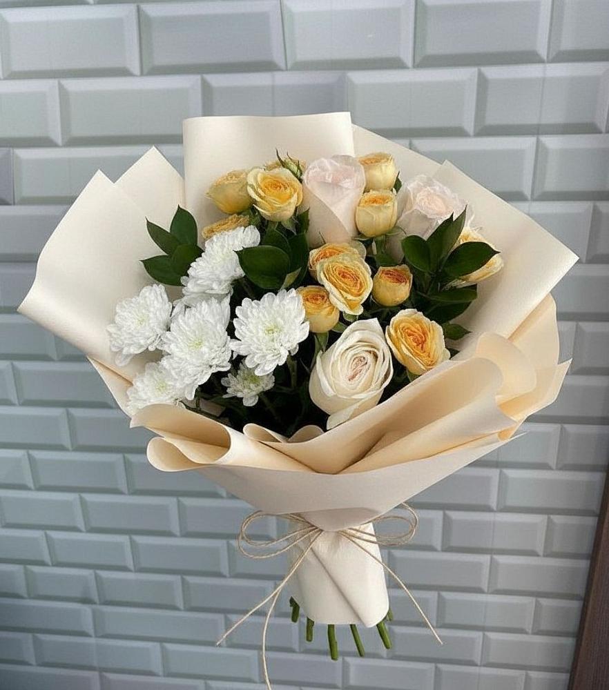 Букет цветов из: Розы и Хризантемы в Невьянске