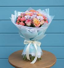 Букет цветов из:  Хризантемы и Розы в Невьянске